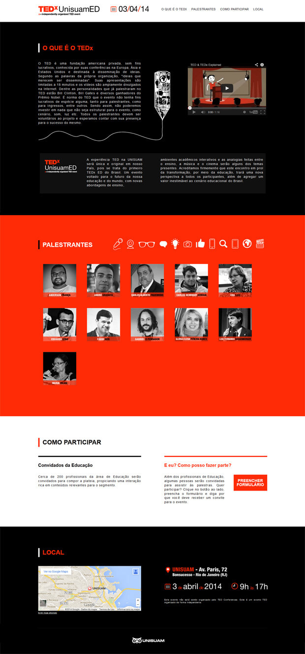 Site TEDx UnisuamED